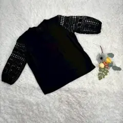 美品❤️TRUBE/レディーストップスチュニック/黒/サイズF
