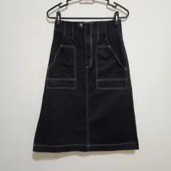 【美品】フレア Aライン スカート Fサイズ／ブラック