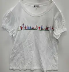 PICONE 刺繍デザイン 半袖Tシャツ Mサイズ ピッコーネ　美品　y09