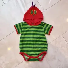 はらぺこあおむし フード付きロンパース 80cm