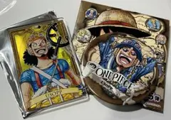 ワンピース　ウソップ ステータスカード＆缶バッジ　セット