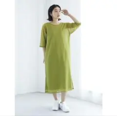 chocol raffine robeメッシュワンピース　グリーン　2点セット