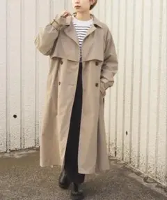 tip top【2サイズ展開】ボリューム袖ベルト付きトレンチコート