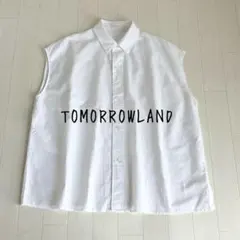 【極美品】TOMORROWLANDコットンリネンブロード ショルダーワイドシャツ