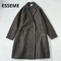p53【ESSEME】エシーム　チェスターコート　軽いです！　ブラウン　L
