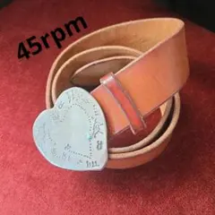 【希少】45rpm ブラウンレザー ハート型バックル ベルト