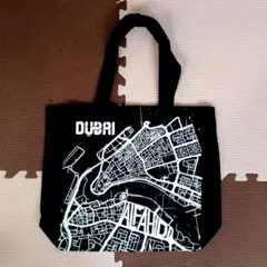 【新品】Dubai　ドバイの地図プリント　トートバッグ　エコバッグ