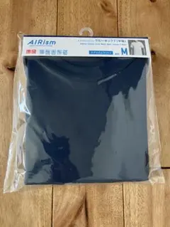 AIRism クールネック 半袖Tシャツ Mサイズ ネイビー