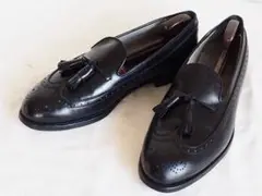 Alden 551 Black Wing Tip Tassle Loafers