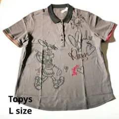 美品Topys トピス ゴルフモチーフ ポロシャツクリーニング済み A-7.55