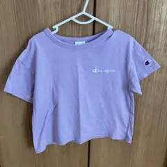 Champion ラベンダー ショート丈Tシャツ 110