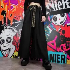 ハイウエストWIDE PANTS【DESIGN刺繍