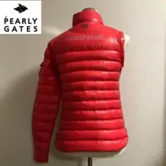 パーリーゲイツ 2way ダブルジップ ダウンジャケット ピンク系 サイズ1