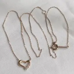 美品 Canal4℃ カナルヨンドシー K10 ハートネックレス