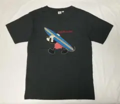 Disney ディズニー ミッキーマウス サーフィン tシャツ TEE 黒 L