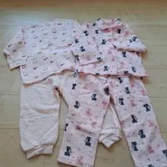 【100cm2セット】ミッフィーと猫のパジャマセット