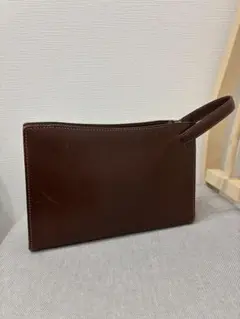 土屋鞄　クラッチバッグ　セカンドバッグ　レザー　本革　ブラウン