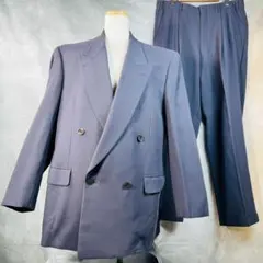 【ミラショーン】ダブルスーツセットアップ　L　ネイビー　Mila schon