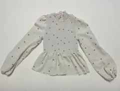 SHEIN ハート柄 ペプラムブラウス 長袖