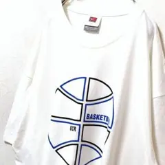 ナイキ ECRバスケットボール デカロゴ Tシャツ ホワイト白 2XL 古着