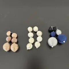 ボンボンピアス 3セット
