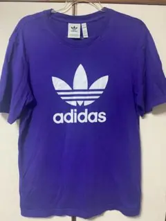 最安値 adidas 紫 Tシャツ Mサイズ