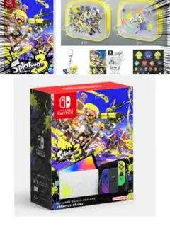 【Xmas】任天堂switch本体(スプラ3ver)+スプラ3ソフト&楽天特典。