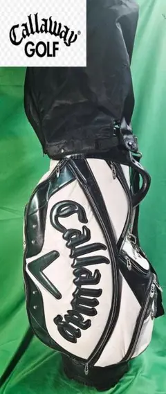 超美品Callaway 大型ゴエナメルキャディバック　ホワイト・ブラック