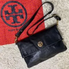 【美品】TORY BURCH トリーバーチ ショルダーバッグ レザー 黒