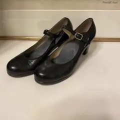avignon ブラックレザー フラメンコシューズ 23.5 E