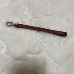 ブラウンレザー スナップフック付きストラップ