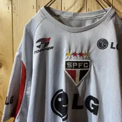 ss4839 サンパウロFC TOPPER サッカー Tシャツ メッシュ グレー