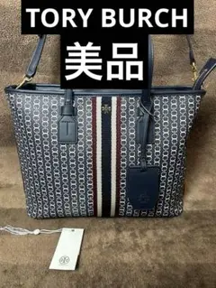 美品 トリーバーチ PVC A4可 トート ジェミニリンク Tモノグラム 赤 A4可 美品 トリーバーチ PVC トート ジェミニリンク Tモノグラム