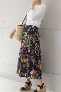 PREFERIR プレフェリール　花柄フレアスカート　38 Mサイズ