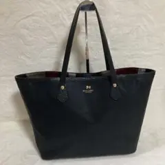 極美品 ブルーレーベルクレストブリッジ トートバッグ チェック リボン金具