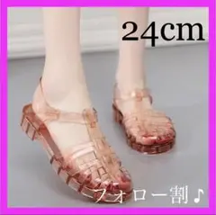 グルカサンダル レディース ラバー ラウンド トレンド オレンジ 韓国 24