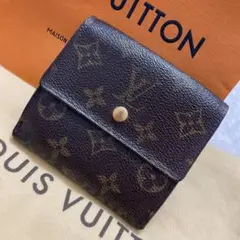 美品◎ルイヴィトン モノグラム エリーズ 小銭入れあり Wホック 折り財布 男女