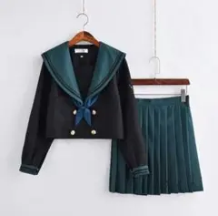 【栀】JK53 新品 ★お嬢様学園 かわいい 長袖 セーラー服 上下セット
