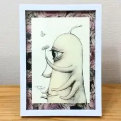 ★フレーム付き★ ポストカード ひとつめちゃん ヒグチユウコ ボリス雑貨店 ねこ