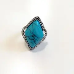 新品 ターコイズ リング シルバー アクセサリー メンズ レディース ブルー