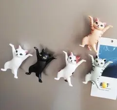 マグネット ペン置き 猫 個性的 冷蔵庫 5匹セット キャット