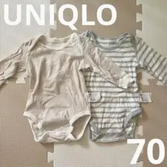 ユニクロ　ロンパース　2枚セット　70