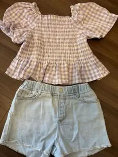 ZARA kids 2-3y トップスとデニムショートパンツセット