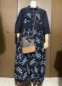 古布リメイク 大島紬 酒袋 ポシェット
