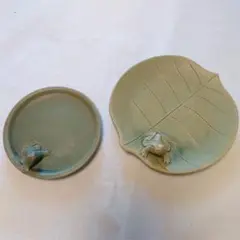 【値下げ！】カエル　トレイ　小皿　2皿セット