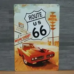 ROUTE66 レトロ風 ブリキ看板 OK2024