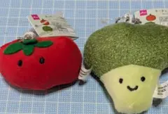 キーチェーン　野菜　トマト　ブロッコリー　計2点