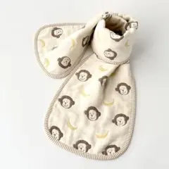 おさるとバナナ 6重ガーゼ マフラータオル fuwaraハンドメイド