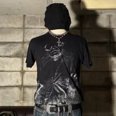ダークコア　opium Tシャツ　ブラック　グランジ　パンク　ストリート