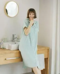 GU×SABON MINTcollectionパイルパジャマワンピース